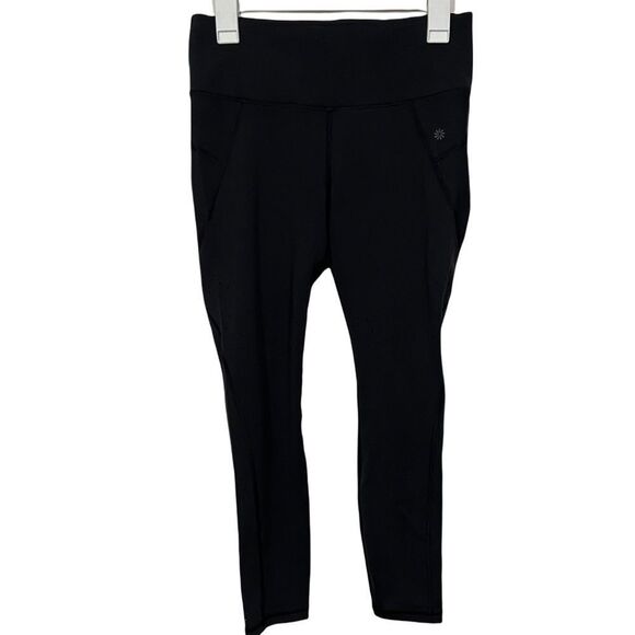 Athleta Black Cropped Activewear Leggings - Picture 1 of 5